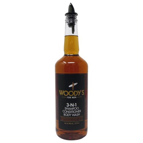 WOODY´S for men - 3-in-1 Whiskeyflasche mit Ausgießer 946ml 