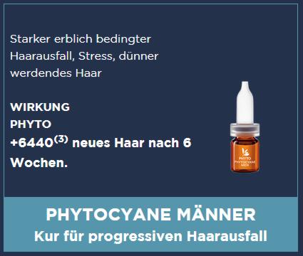 Phytocyane-Men Anti-Haarausfall Kur für Männer bei starkem Haarausfall 12x 3,5ml Amp.